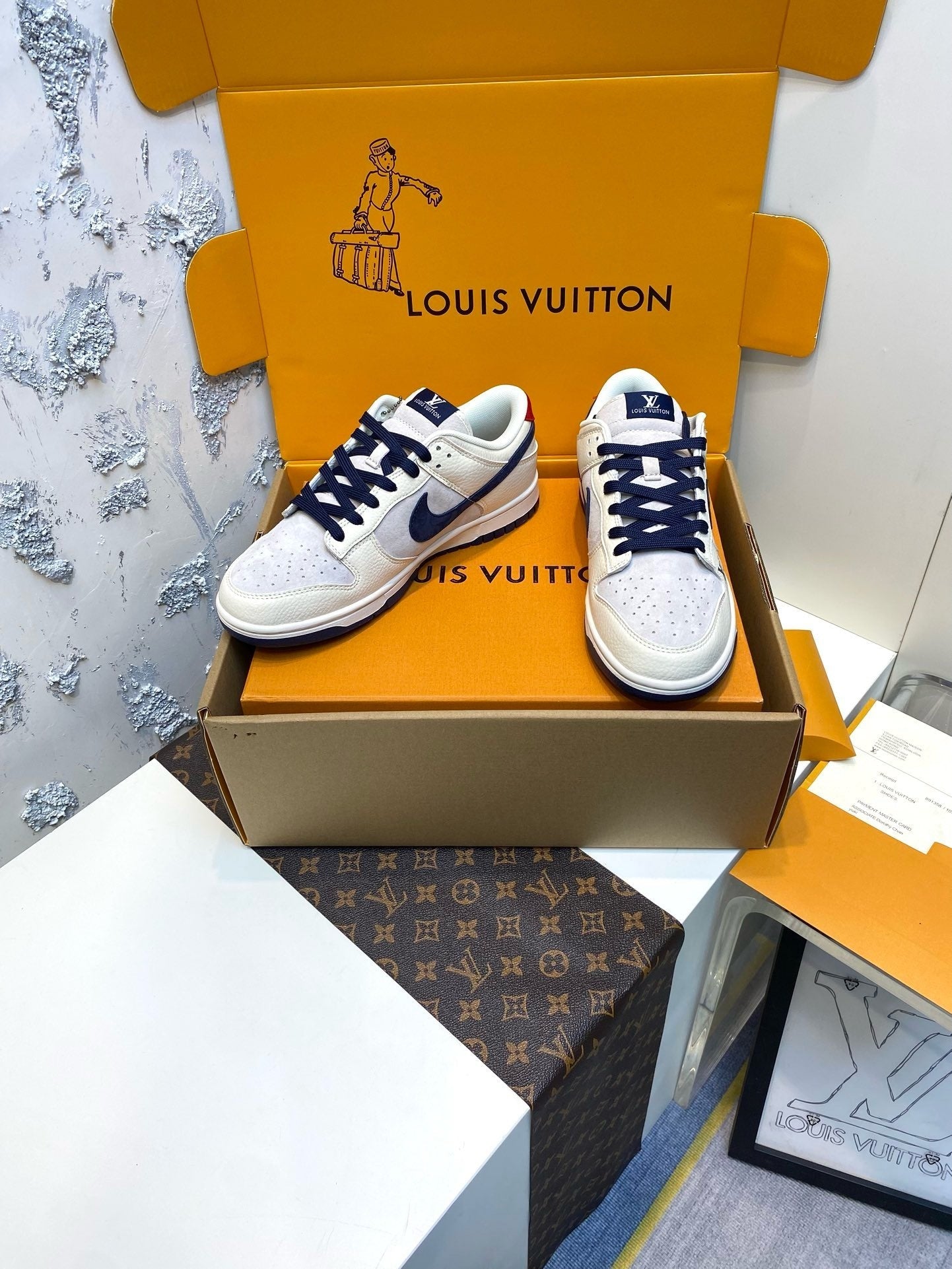 LV Blue & White Shoe