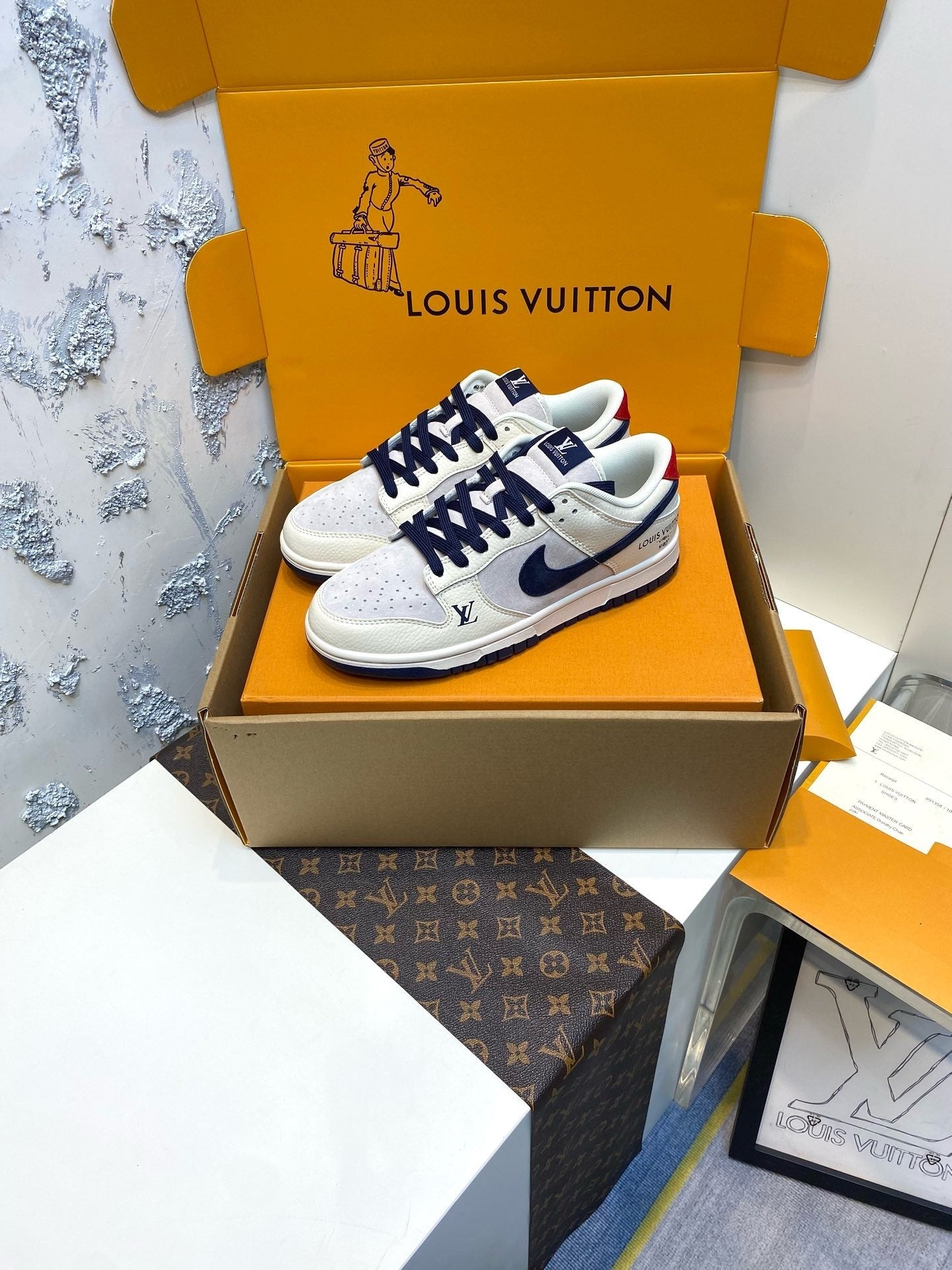 LV Blue & White Shoe