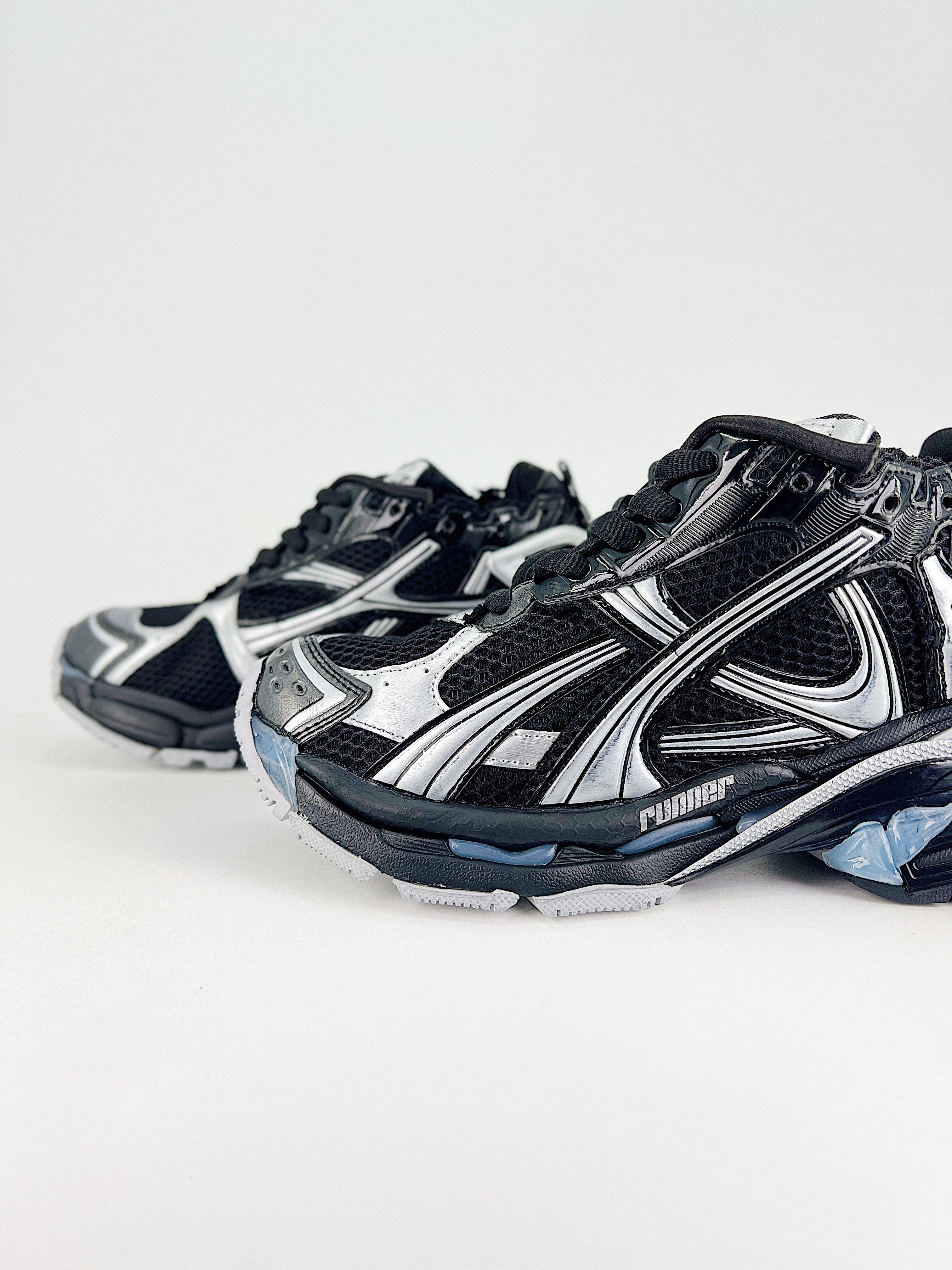 B Black & White Shoe